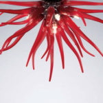 MEDUSA plafoniera LA MURRINA - diam.80 / in vetro di Murano / rosso
