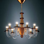 Serenata Lampadario La Murrina colore Ambra Topazio 8 luci
