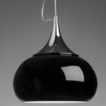 PUMPKIN di Marino Cristal art. 30118 Sospensione vetro nero 1 luce