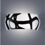 La Murrina Polare Applique in vetro di Murano bianco e nero