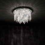 Affralux Plafoniera 2187 Tonda Con Cristalli Frangia Grande 9 Luci