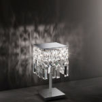 Affralux Tavolo 2200 Quadrata Con Cristalli Frangia 2 luci