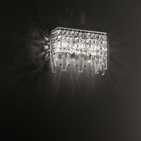 Affralux 2231 Applique Rettangolare Cristallo Frangia 3 luci