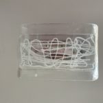 702 Applique La Murrina vetro cristallo trasparente grafito bianco