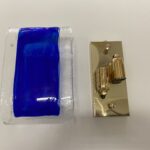 702 Applique La Murrina vetro cristallo trasparente e blu