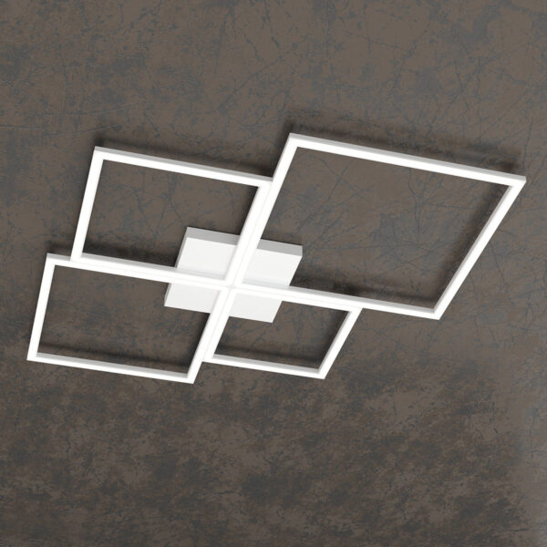 Plafoniera Top Light FOUR SQUARES 1162/90 BIANCO 119W LED