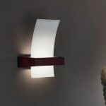 Wood 90119 Applique di Linea Light vetro Satinato e particolari Wenge'