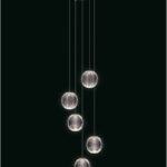 DIAMANTE di Illuminati sospensione oro 5 luci led