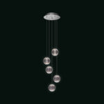 Diamante sospensione di Illuminati 5 Luci LED 21W 3000K disponibile in due finiture - immagine 4