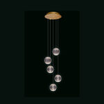 Diamante sospensione di Illuminati 5 Luci LED 21W 3000K disponibile in due finiture