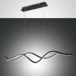 SINUO Sospensione di Fabas luce 36W led 3666-45-101 nero