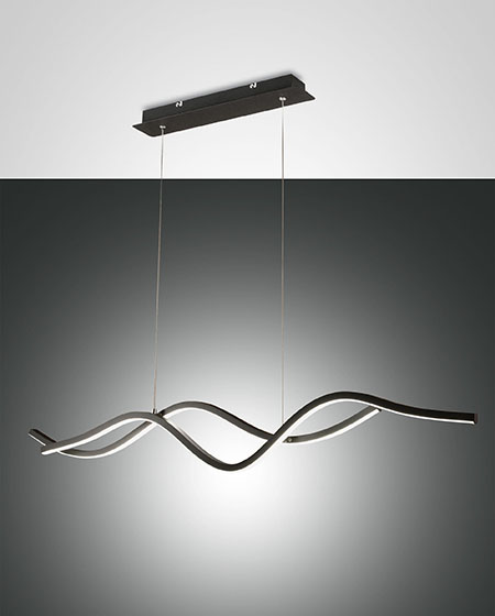 SINUO Sospensione di Fabas luce 36W led 3666-45-101 nero