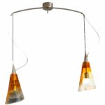 Genius Sospensione La Murrina Mont. nikel vetro Ambra 2 luci