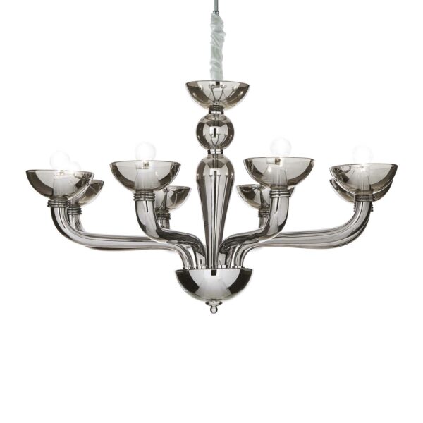 CASANOVA SP8 Ideal Lux Lampadario sospensione 8 luci FUME'