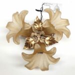 F.6560/3 Plafoniera 3 luci di Passeri International dec. bianco e oro