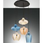 OLBIA Lampadario 5 luci Fabas Luce 3725-49-363