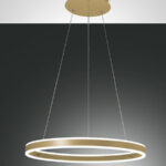 PALAU Sospensione oro opaco Fabas Luce Ø 60 cm. led 60W 3743-40-225
