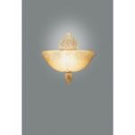 TURANDOT Applique 1 Foglia granigliato oro