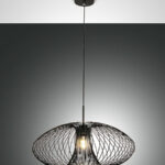 Fassa Sospensione di Fabas Luce 3706-40-101 nero opaco