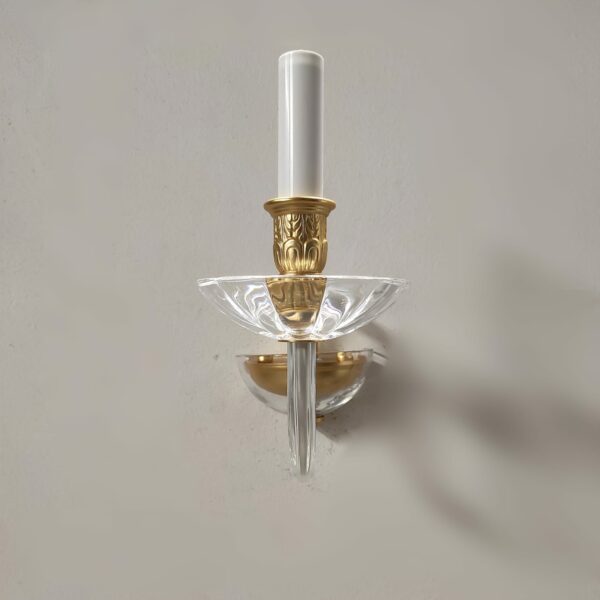 386 Applique in cristallo di Italamp dec.oro opaco 1 luce