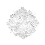 SLAMP VELI PLAFONIERA MEDIUM BIANCA OPALE Ø53 2 LUCI