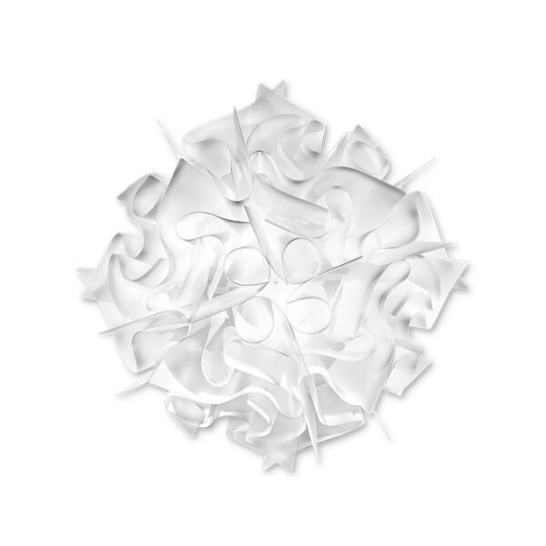 SLAMP VELI PLAFONIERA MEDIUM BIANCA OPALE Ø53 2 LUCI