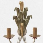 10.285 Applique Lotti dec. decapè e verde 2 luci E.14