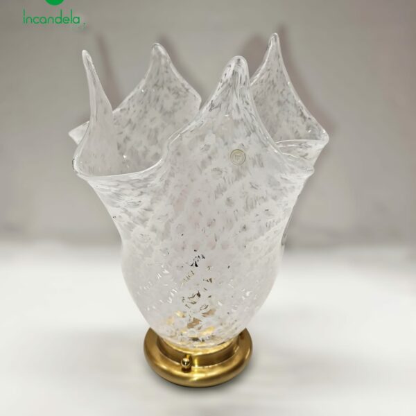 Macramè di La Murrina lampada da tavolo vetro Murano bianco 1 luce E.14