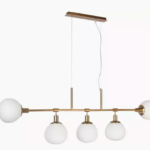 Maytoni Erich lampada a sospensione in metallo oro satinato 5xE14