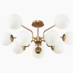 Maytoni Erich Lampada a sospensione in metallo oro satinato 10xE14