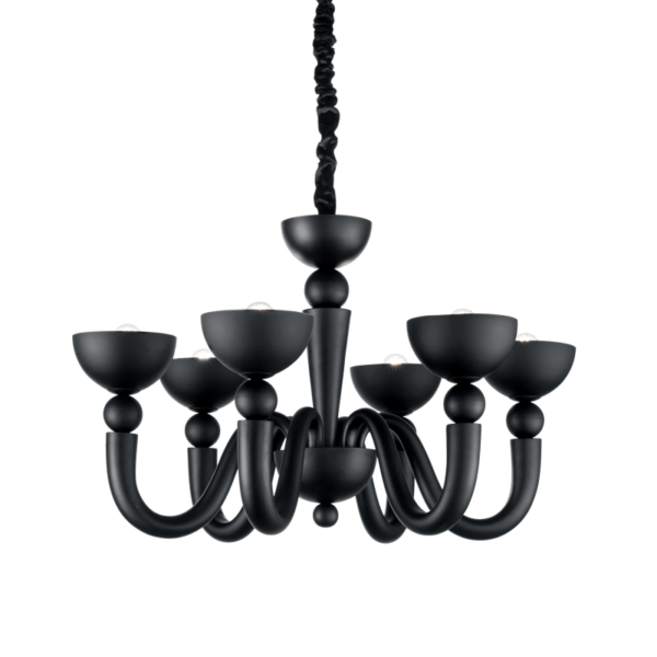 Bon bon lampadario di Ideal Lux sp6 nero E14 max 6 x 28W