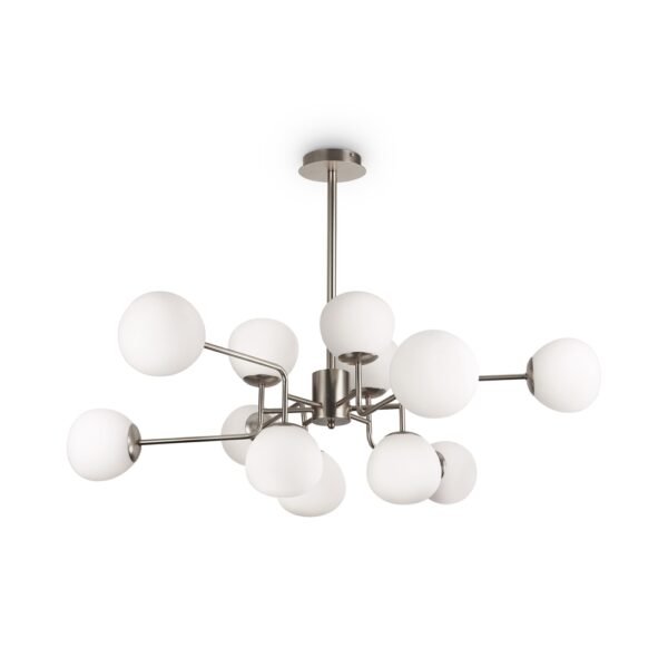 Maytoni Erich Lampadario colore nichel 12xE14