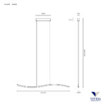 LIL WAVE SOSPENSIONE 1 LUCE NERO 24W 3000K - immagine 4