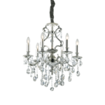 Gioconda lampadario di Ideal Lux sp6 argento E14 max 6 x 40W