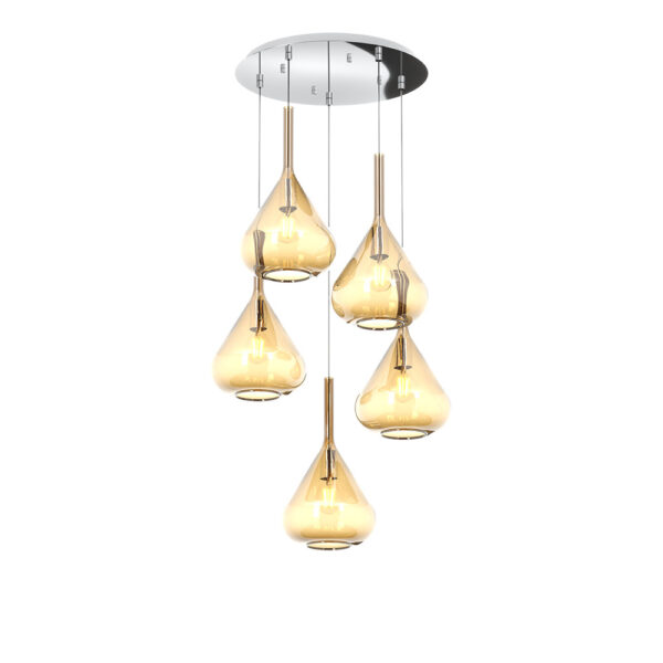 Kona Sospensione di Top Light 1177/S5 base rettangolare in diverse colorazioni