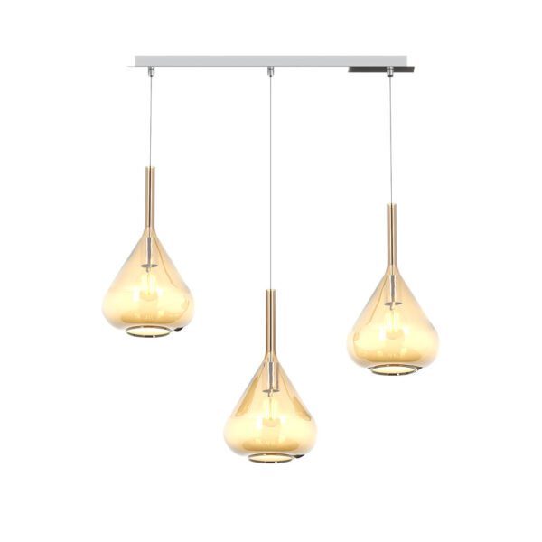 Kona Sospensione di Top Light 1177/S3  base rettangolare in diverse colorazioni