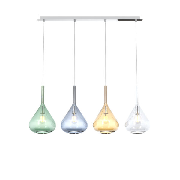 Kona Sospensione di Top Light 1177/S4 base rettangolare in diverse colorazioni