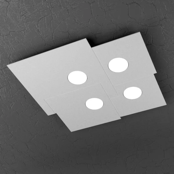 Plate Plafoniera di Top light 1129/PL4 quadrata in quattro colorazioni