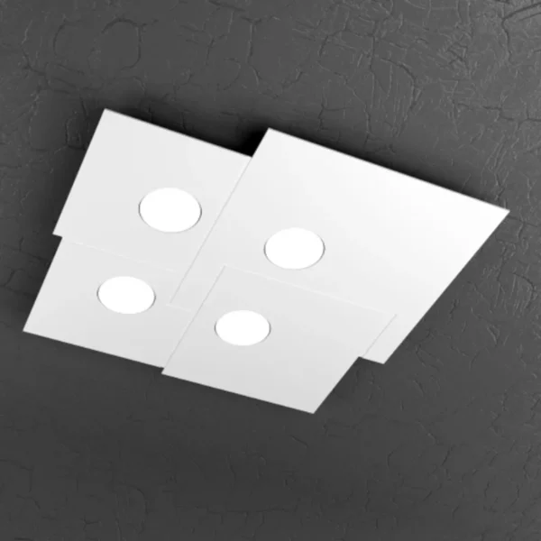 Plate Sospensione di Top light 1129/PL4 quadrata in quattro colorazioni