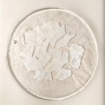 Art. Maya-R / Maya- Applique solo vetro foglia Bianca