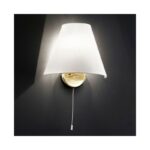 Applique da parete Perenz 5108 OD ottone lucido paralume bianco