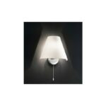 Applique da parete Perenz 5108 CL cromo lucido paralume bianco