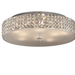 Roma Plafoniera di Ideal Lux classica 50cm rotonda cristalli trasparenti