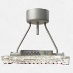 Cometa Plafoniera di La Murrina in vetro di Murano decoro rosso attacco rs7