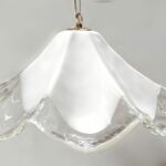 667/45 Sospensione di La Murrina decoro bianco latte Ø45 1 luce E.27 Mont. oro