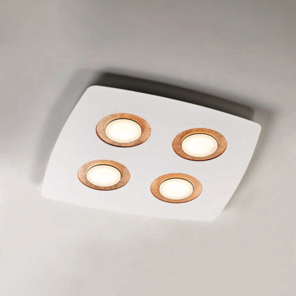 Demetra 4 lampada da parete/soffitto montatura in metallo bianco