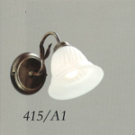 415 Applique di Arte lux in ferro battuto 1 Luce E14 decoro ruggine sfumato oro