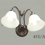 415 Applique di Arte Lux in ferro battuto 2 Luci E14 decoro ruggine sfumato oro