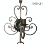 1009 Applique in ferro battuto 1 Luce E27 decoro ruggine sfumato oro