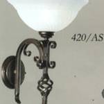 420/AS Applique di Arte Lux in ferro battuto 1 Luce E27 ruggine sfumato oro